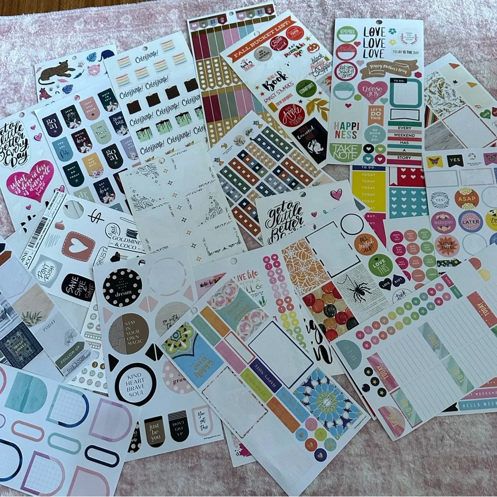Huge Lot of Happy Planner and Planner Stickers Over 230 Sheets